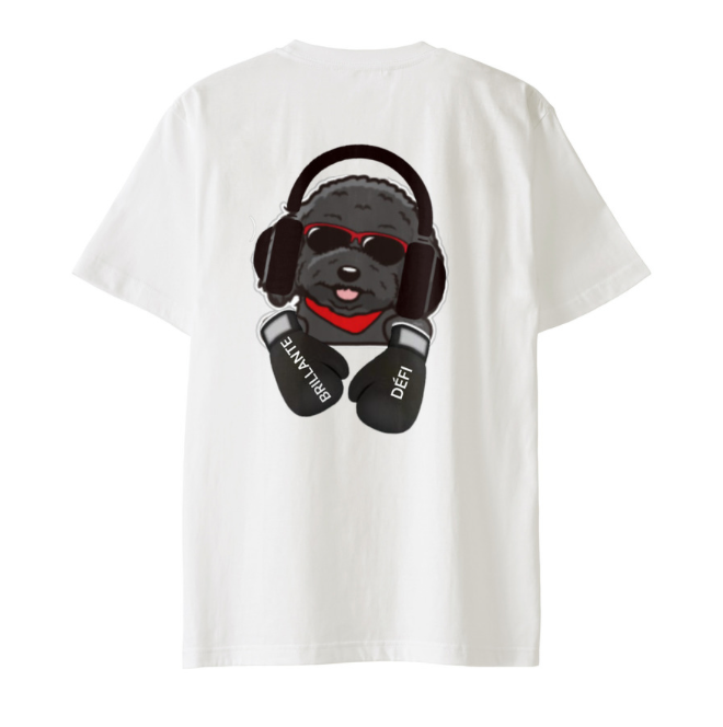 BRILLANTE DEFI ロゴ&トイプープリントTシャツ ホワイト