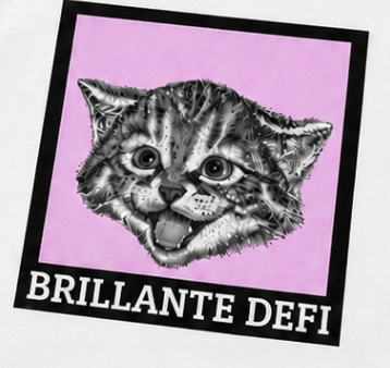 BRILLANTE DEFI Kitten Graphic Tee 5color