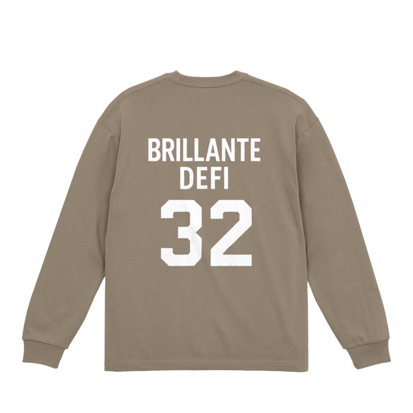 BRILLANTE DEFI ナンバー32ビッグシルエット ロングスリーブ Tシャツ acid-khaki image