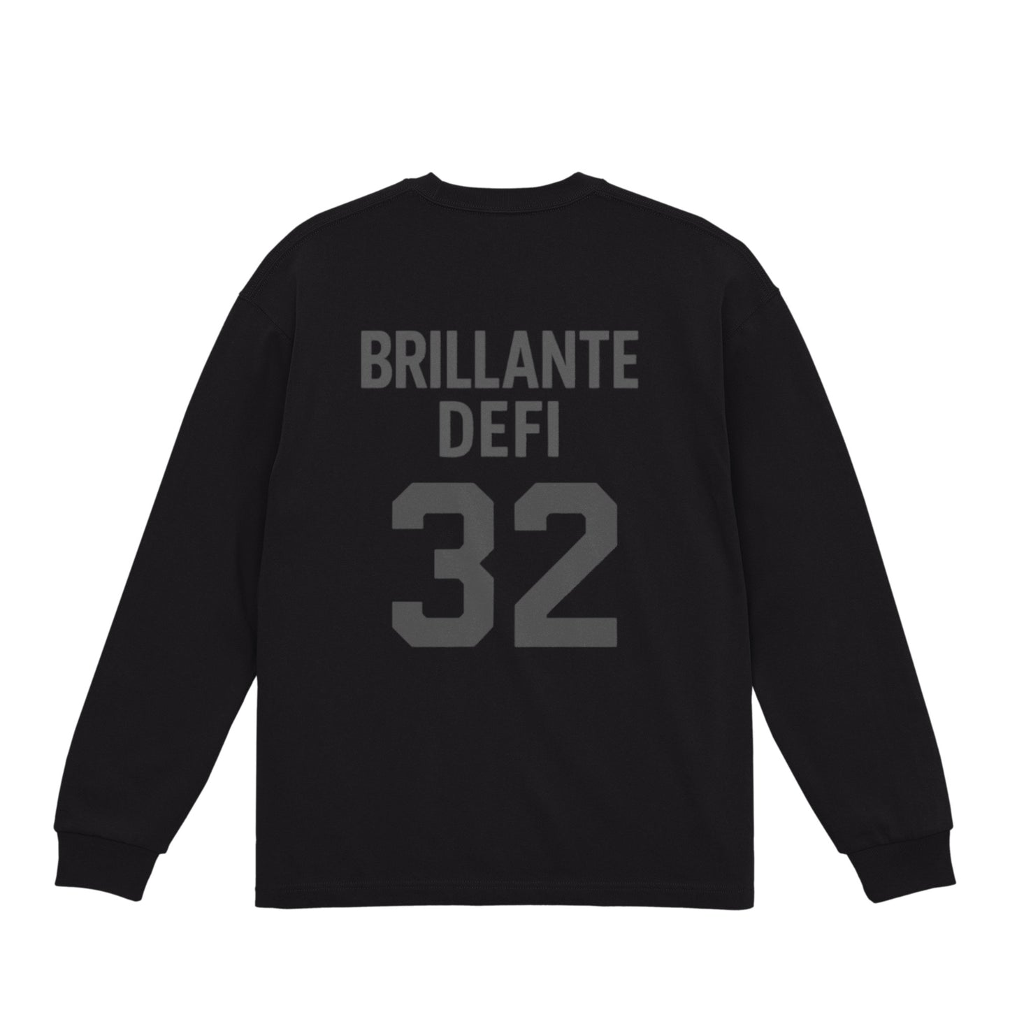 BRILLANTE DEFI ナンバー32ビッグシルエット ロングスリーブ Tシャツ black image