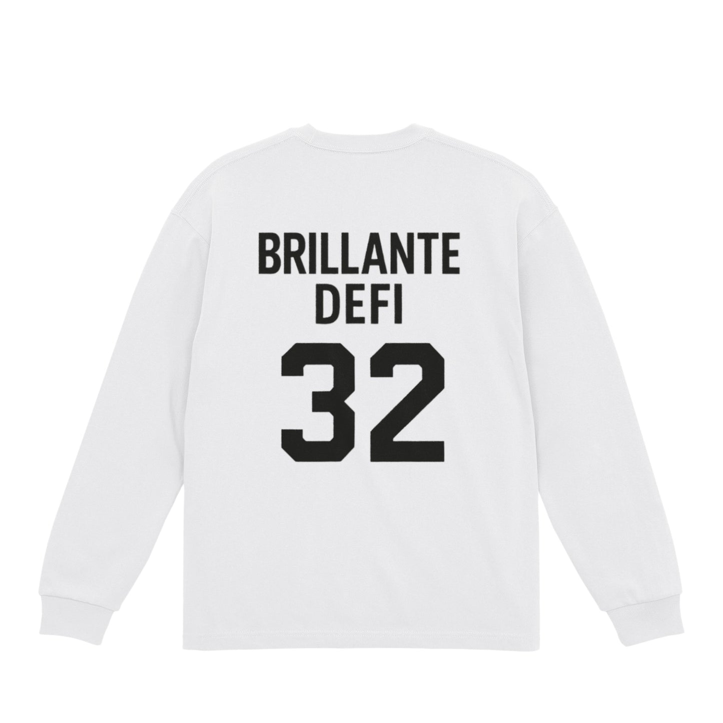 BRILLANTE DEFI ナンバー32ビッグシルエット ロングスリーブ Tシャツ white image