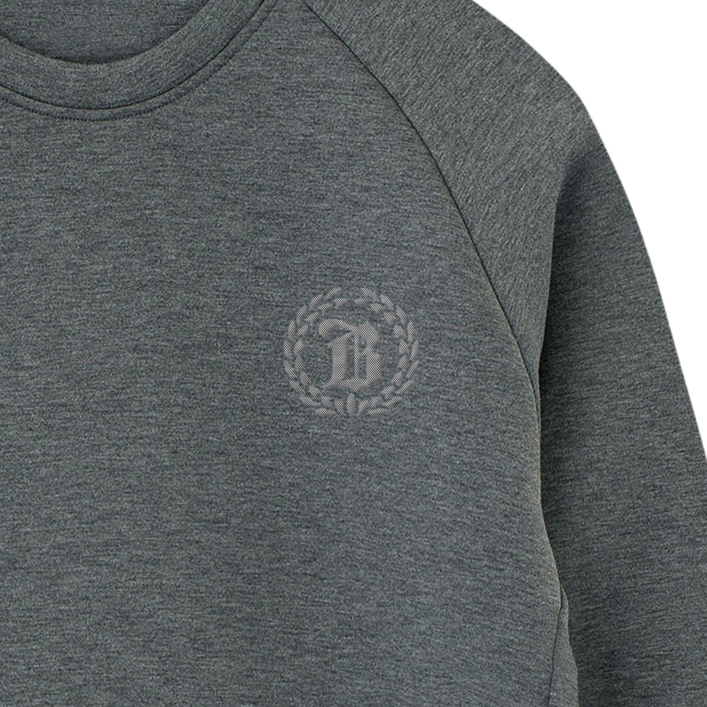 BRILLANTE DEFI Bロゴワンポイントダンボールニット素材 クルーネックスウェット marl-gray image