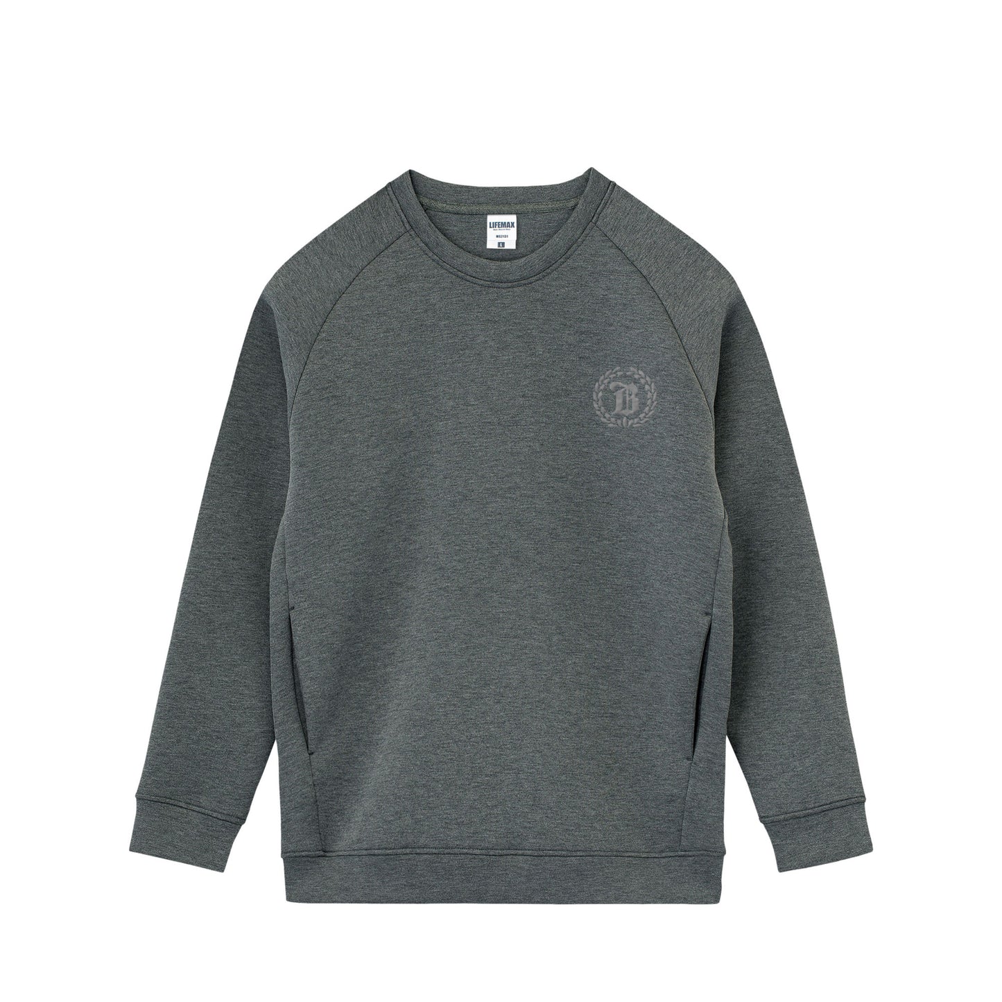 BRILLANTE DEFI Bロゴワンポイントダンボールニット素材 クルーネックスウェット marl-gray image
