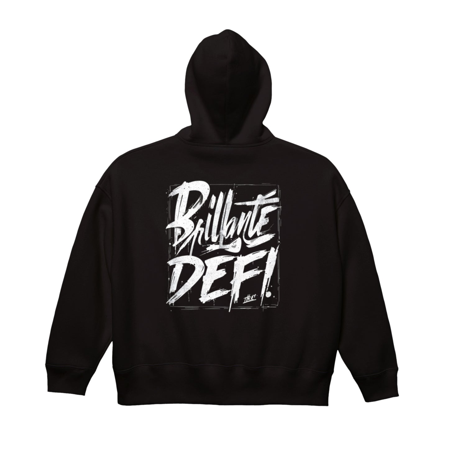 BRILLANTE DEFIビッグシルエット バックロゴ プルオーバー パーカ black image