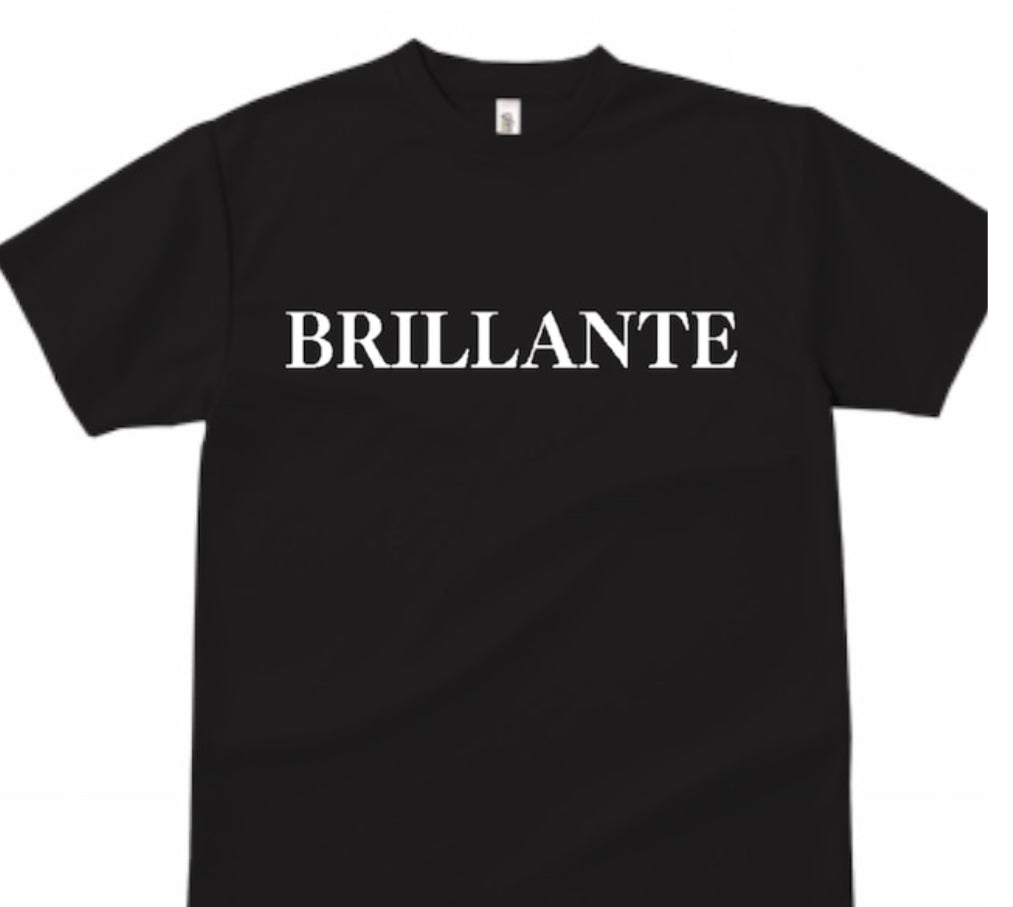 定番BRILLENTE大人気シンプルロゴTシャツ ブラック/ホワイト