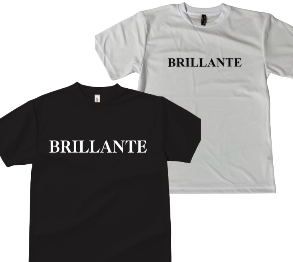 定番BRILLENTE大人気シンプルロゴTシャツ ブラック/ホワイト