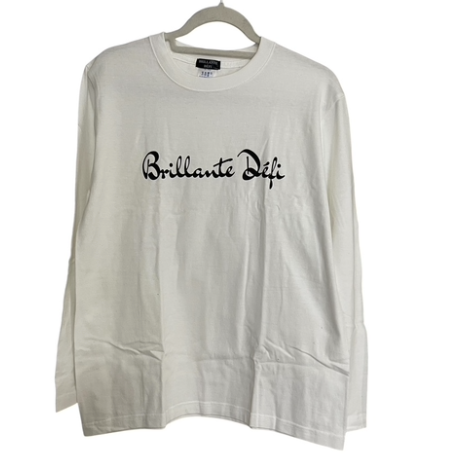 [[SALE]] 残りわずか！！BRILLANTE DEFI unisex　長袖Ｔシャツ (ホワイト）