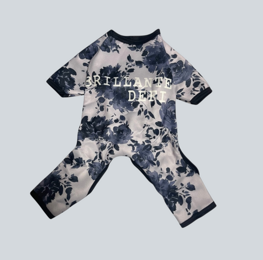 Navy Flower Dog Wear