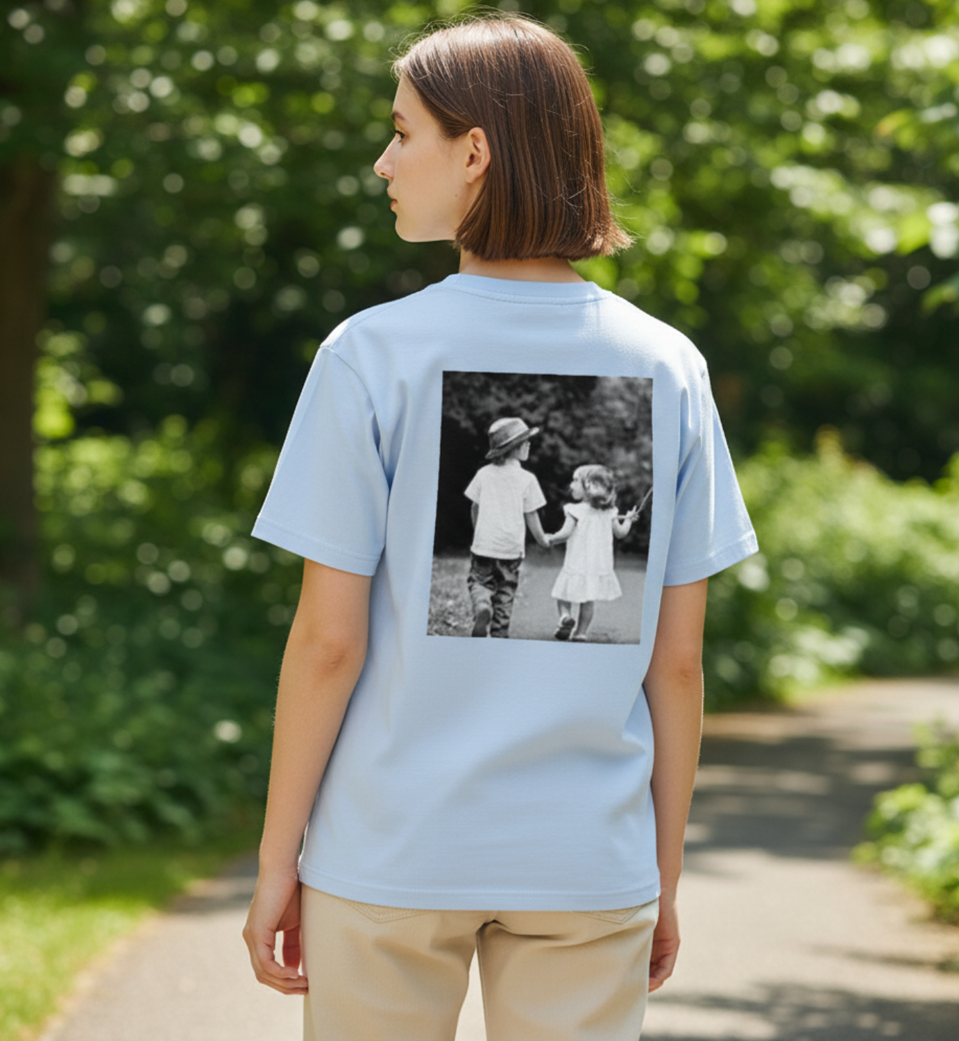 unisex back　happiness T