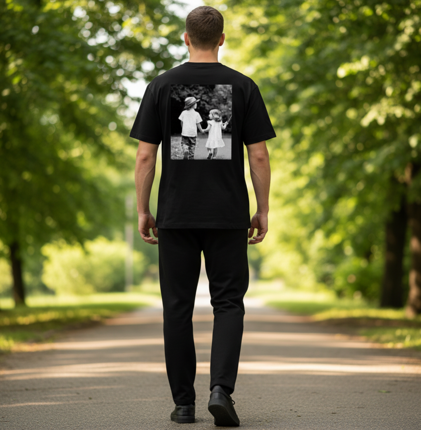 unisex back　happiness T