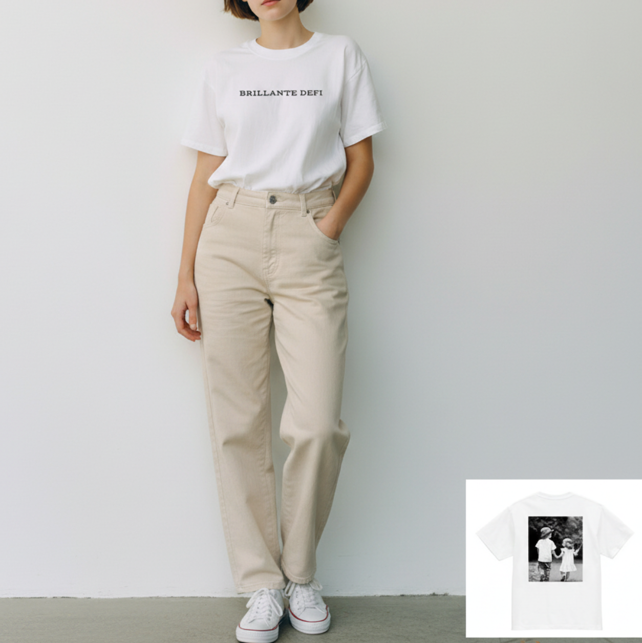 unisex back　happiness T
