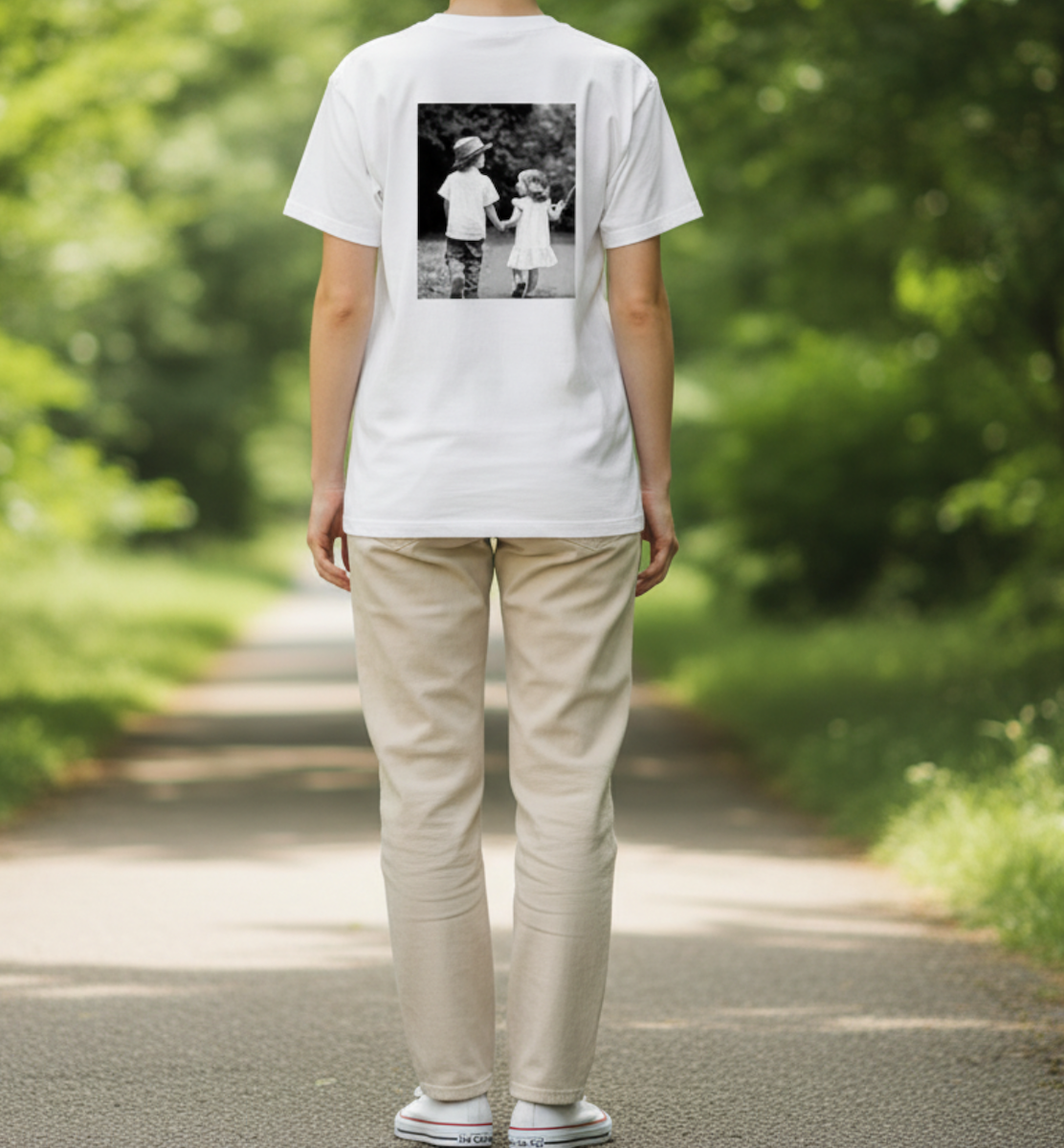 unisex back　happiness T