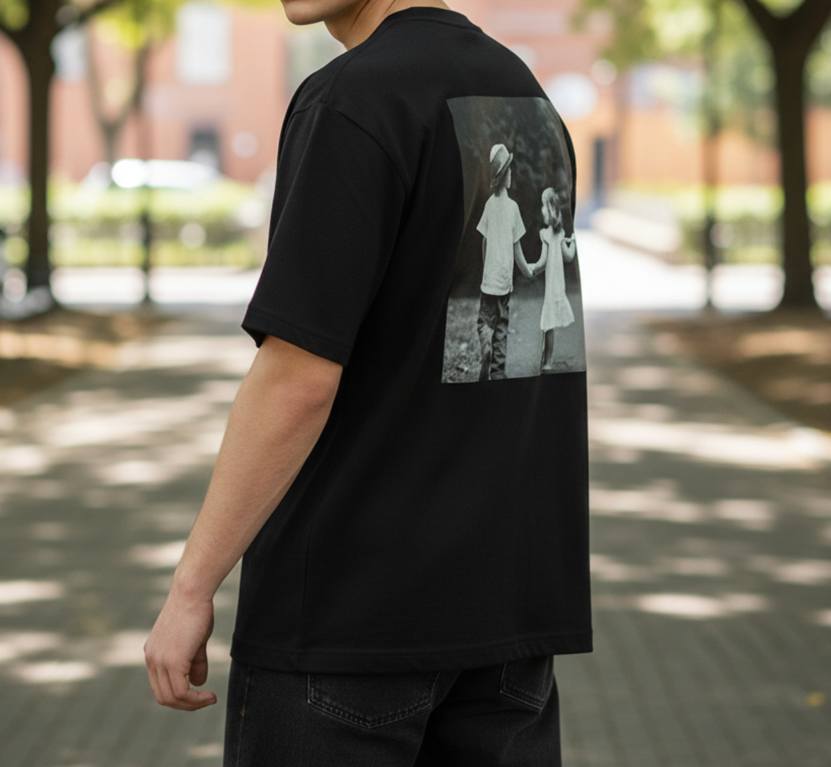 unisex back　happiness T