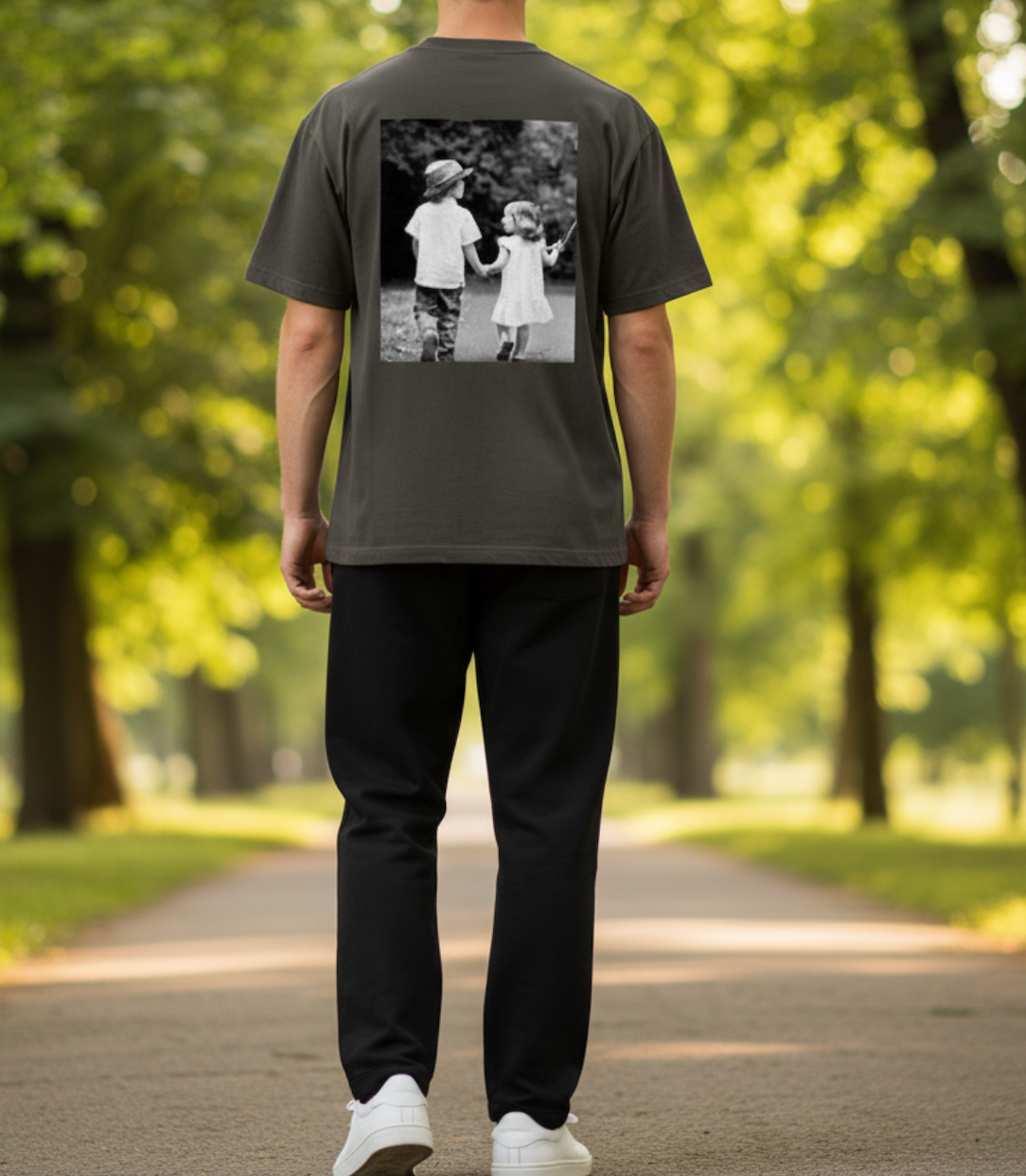 unisex back　happiness T