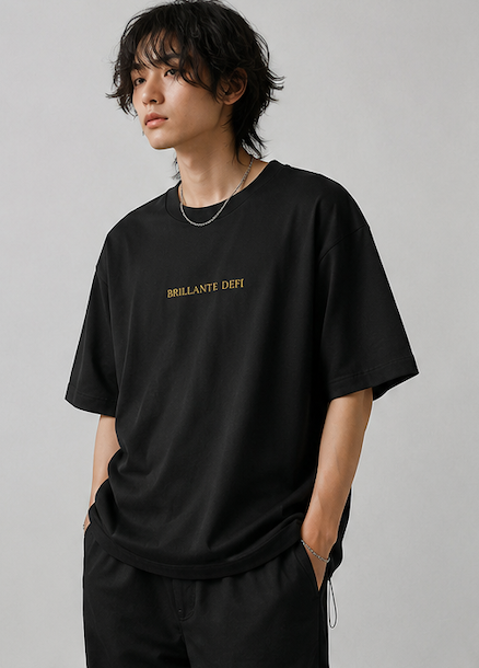 BRILLANTE DEFI / Fine Jersey Drawcord Tee