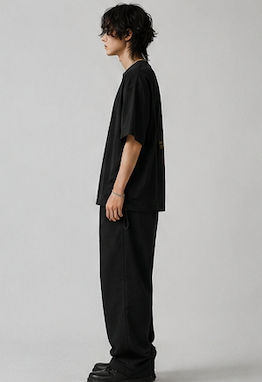 BRILLANTE DEFI / Fine Jersey Drawcord Tee