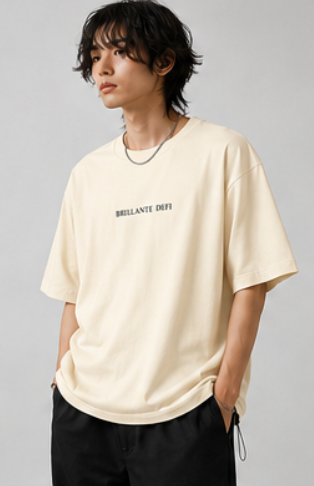BRILLANTE DEFI / Fine Jersey Drawcord Tee