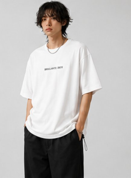 BRILLANTE DEFI / Fine Jersey Drawcord Tee