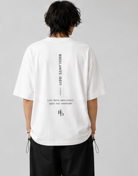 BRILLANTE DEFI / Fine Jersey Drawcord Tee