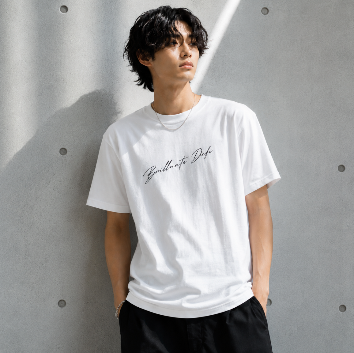 Brillante Defi Signature Tee（White・black.brown）