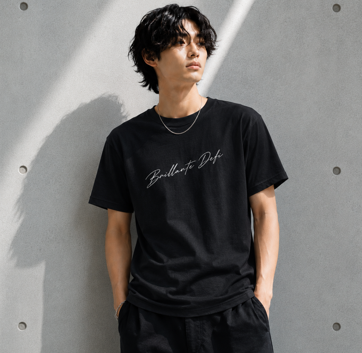 Brillante Defi Signature Tee（White・black.brown）