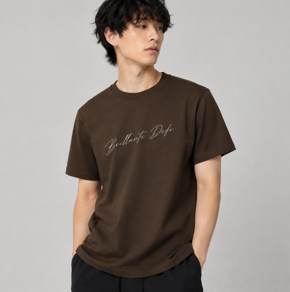 Brillante Defi Signature Tee（White・black.brown）