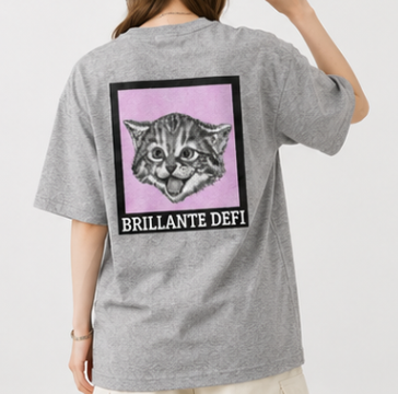 BRILLANTE DEFI Kitten Graphic Tee　５color