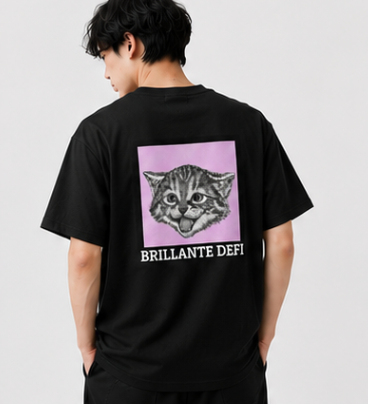 BRILLANTE DEFI Kitten Graphic Tee　５color