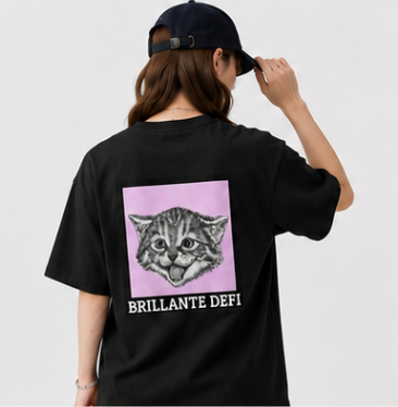 BRILLANTE DEFI Kitten Graphic Tee　５color