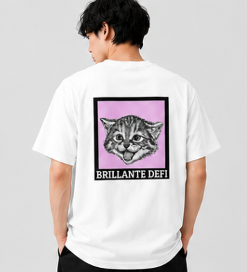 BRILLANTE DEFI Kitten Graphic Tee　５color