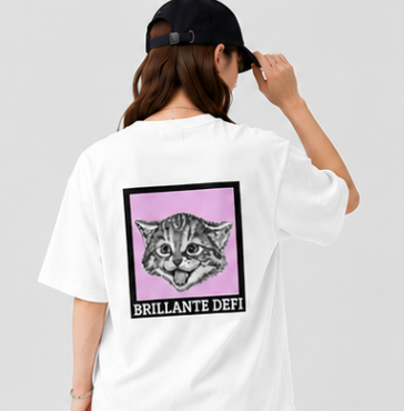 BRILLANTE DEFI Kitten Graphic Tee　５color