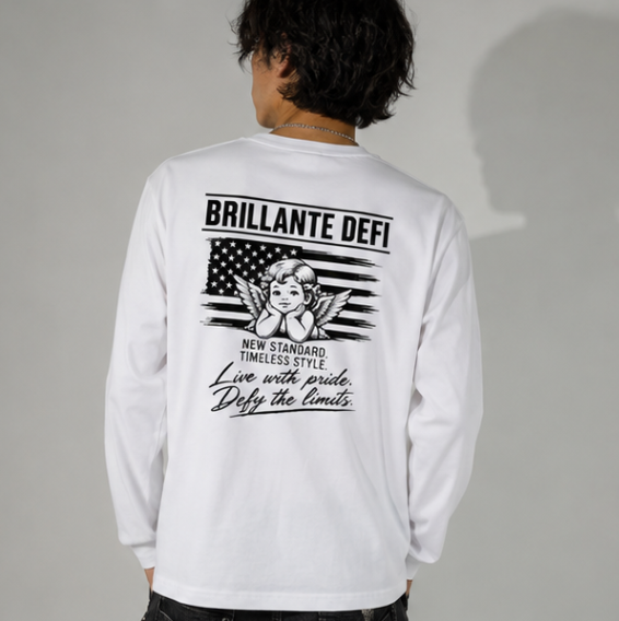 BRILLANTE DÉFI ANGEL FLAG ロングスリーブTシャツ