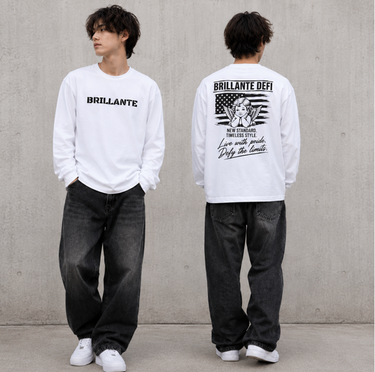 BRILLANTE DÉFI ANGEL FLAG ロングスリーブTシャツ