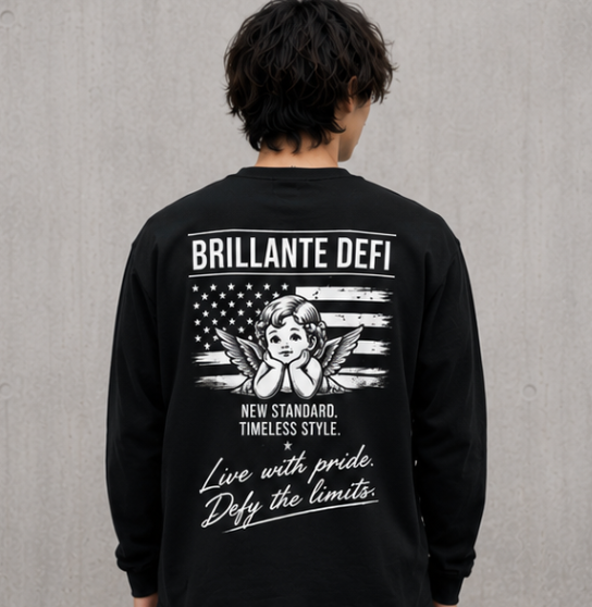 BRILLANTE DÉFI ANGEL FLAG ロングスリーブTシャツ