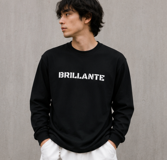 BRILLANTE DÉFI SCRIPT LOGO ロングスリーブTシャツ　３カラー