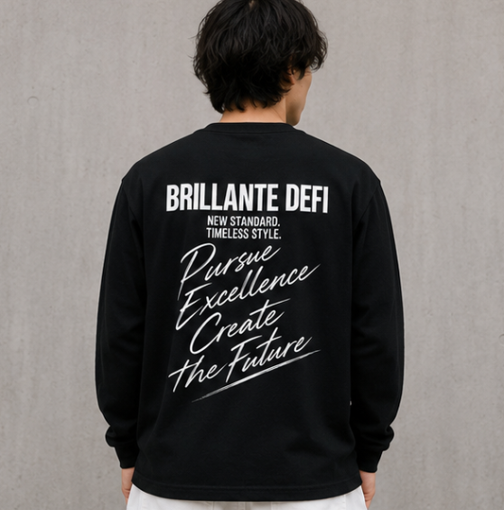 BRILLANTE DÉFI SCRIPT LOGO ロングスリーブTシャツ　３カラー
