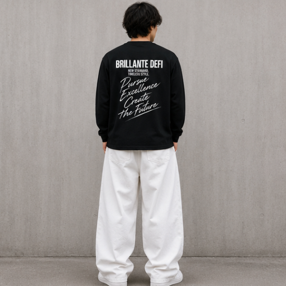 BRILLANTE DÉFI SCRIPT LOGO ロングスリーブTシャツ　３カラー