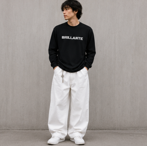 BRILLANTE DÉFI SCRIPT LOGO ロングスリーブTシャツ　３カラー