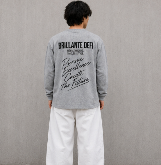 BRILLANTE DÉFI SCRIPT LOGO ロングスリーブTシャツ　３カラー