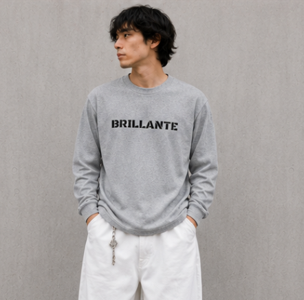 BRILLANTE DÉFI SCRIPT LOGO ロングスリーブTシャツ　３カラー