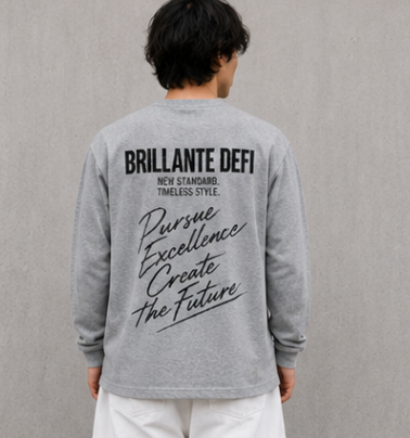 BRILLANTE DÉFI SCRIPT LOGO ロングスリーブTシャツ　３カラー