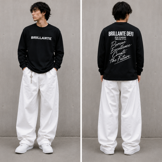 BRILLANTE DÉFI SCRIPT LOGO ロングスリーブTシャツ　３カラー