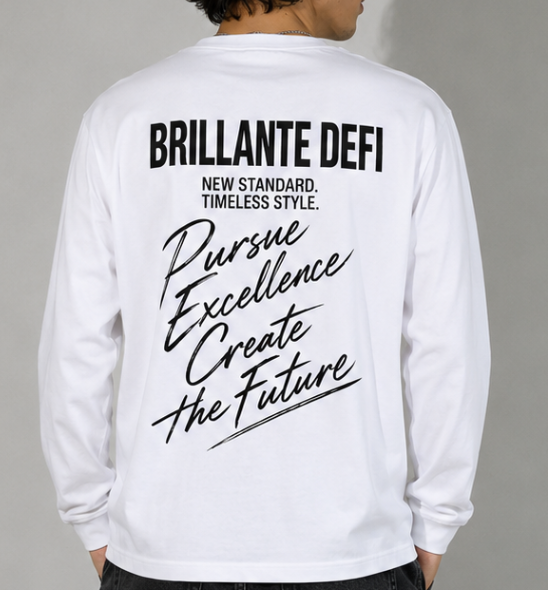 BRILLANTE DÉFI SCRIPT LOGO ロングスリーブTシャツ　３カラー