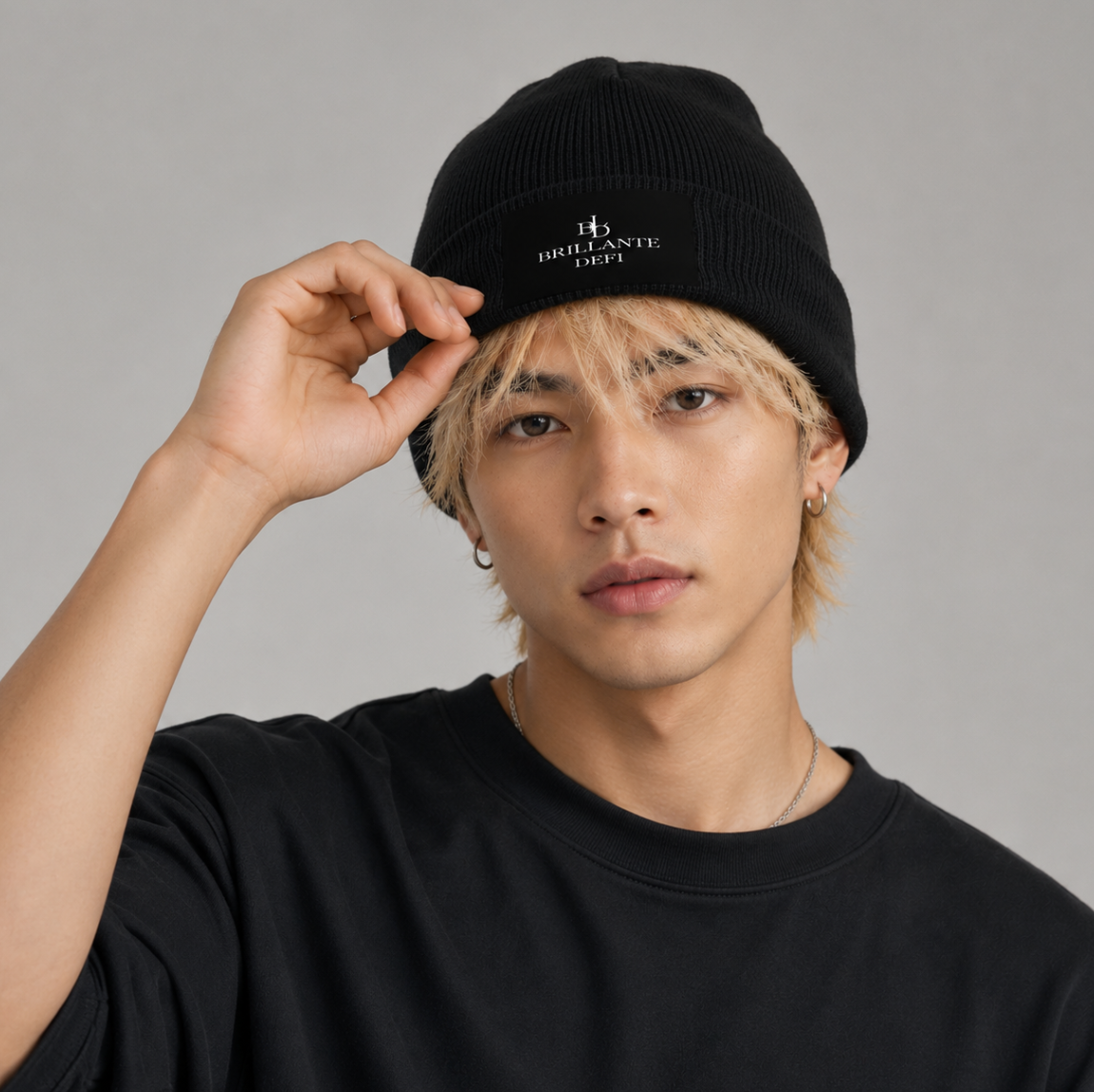 BRILLANTE DEFI ロゴパッチ ニットビーニー　全４カラー（unisex）