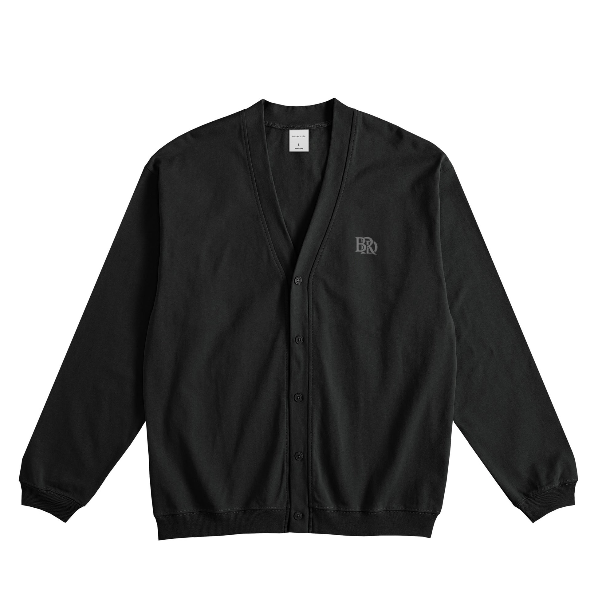 ワンポイントリラックスフィットカーディガン全４カラー black image