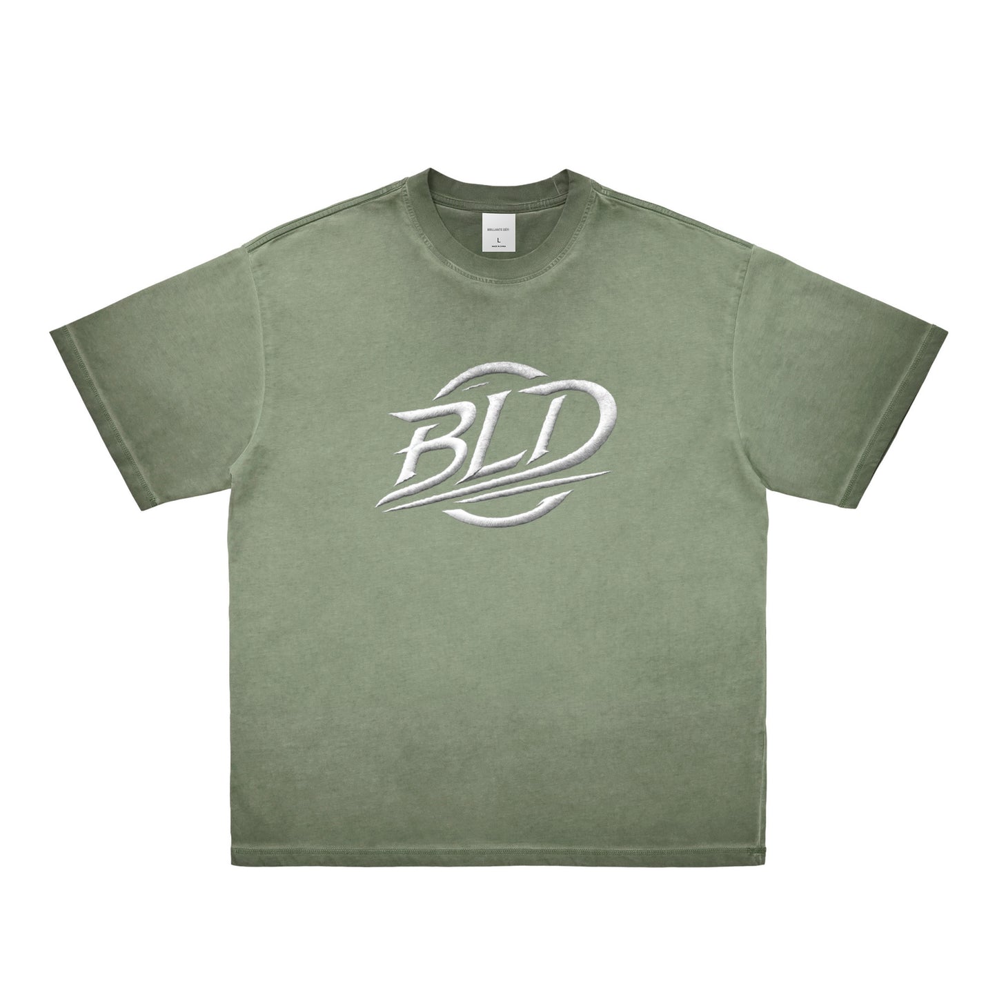ヴィンテージウォッシュTシャツrogo green-gray image