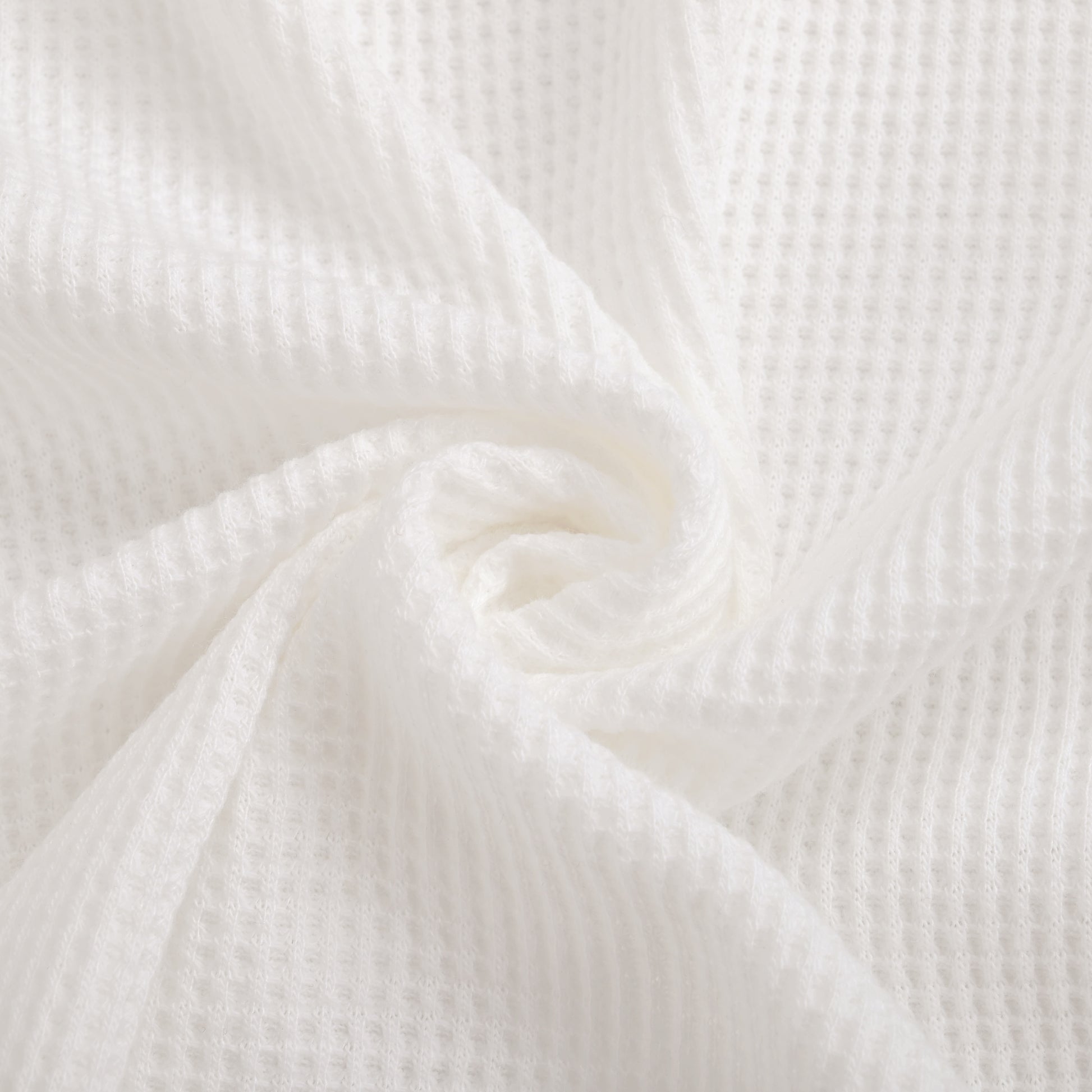 ワッフルヘンリーネックL/S T white image