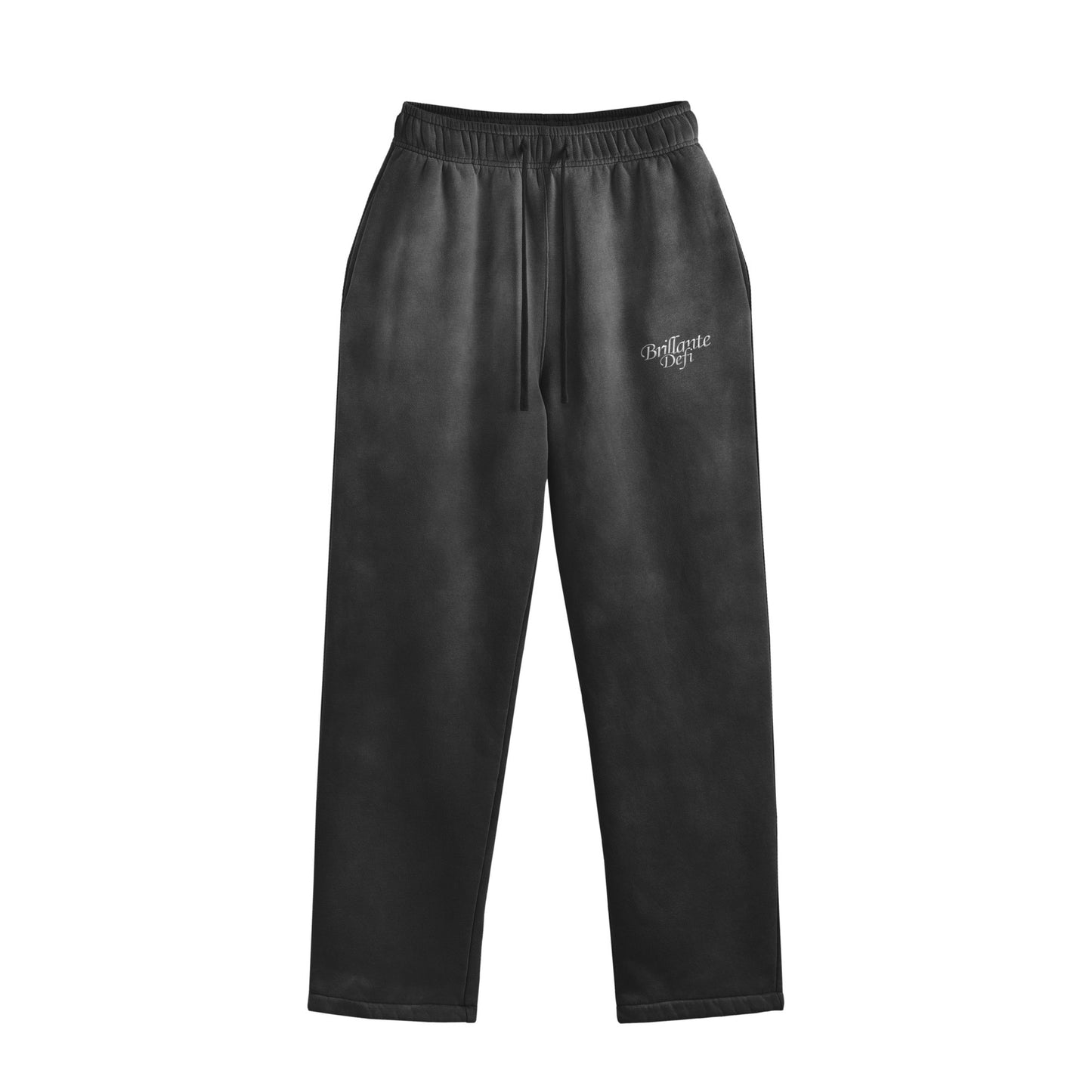 裏起毛ウォッシュ加工スウェットパンツ(セットアップ可能） black image