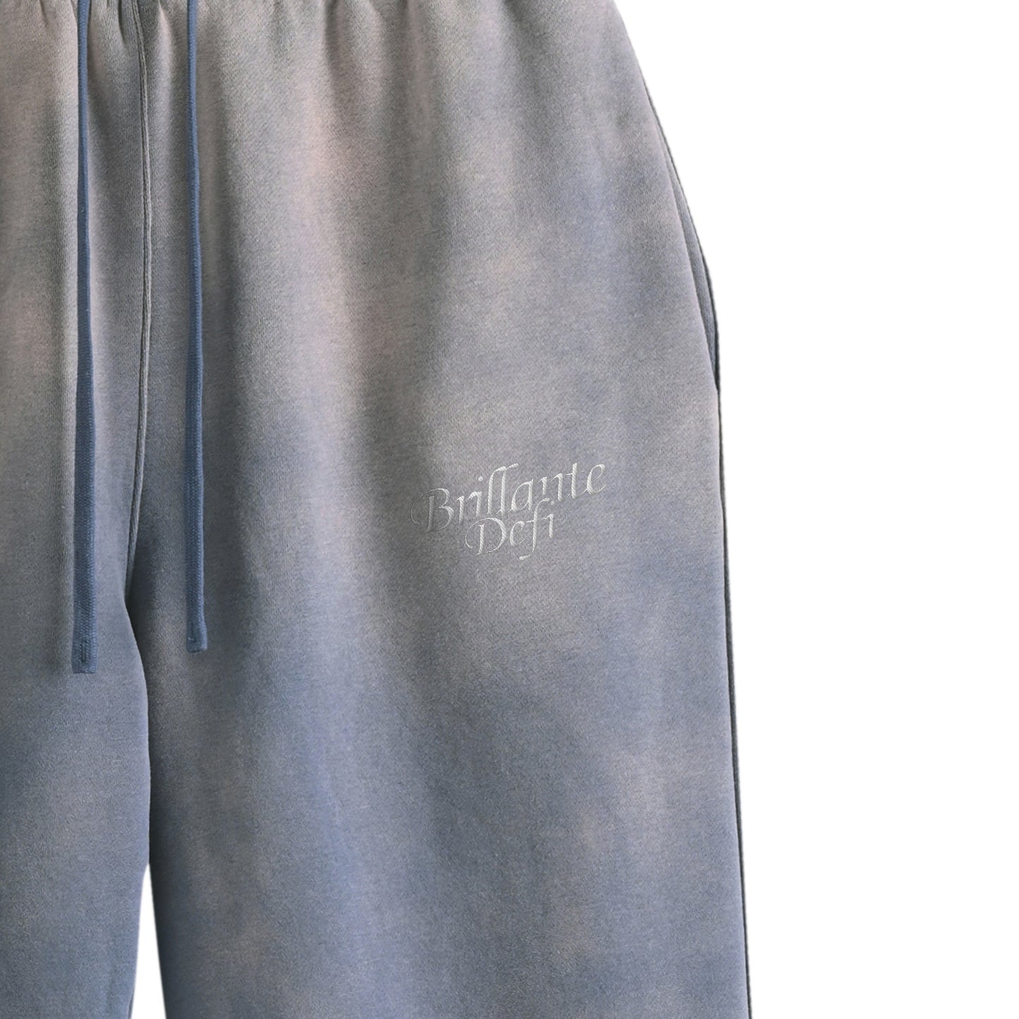 裏起毛ウォッシュ加工スウェットパンツ(セットアップ可能） blue image