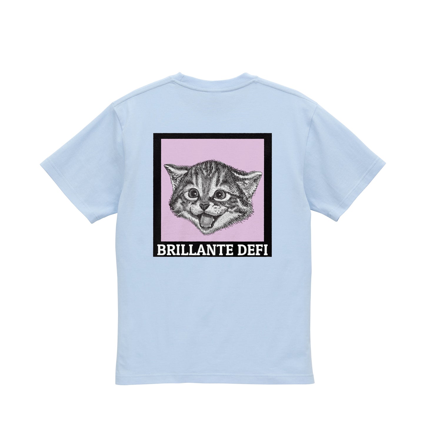 BRILLANTE DEFI Kitten Graphic Tee sky-blue image